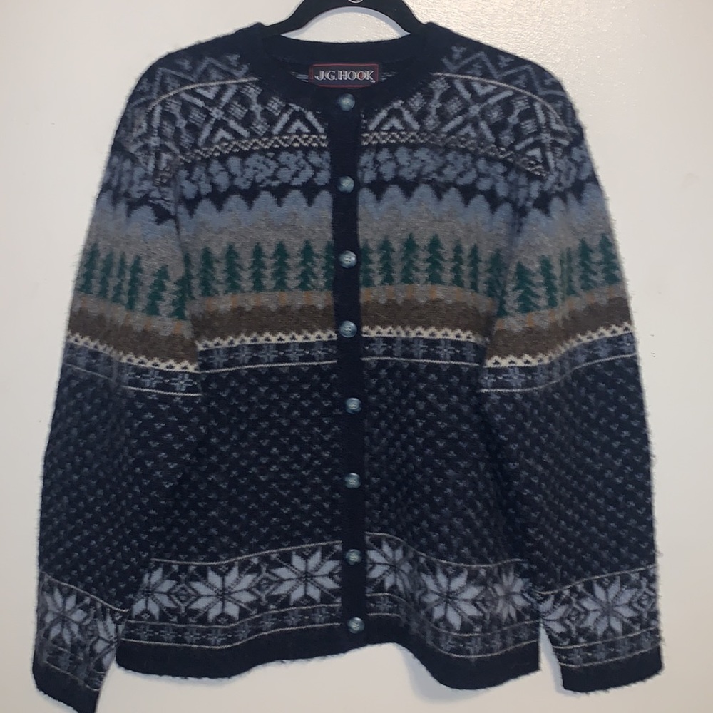 Vintage J.G. Hook Shetland wool cardigan